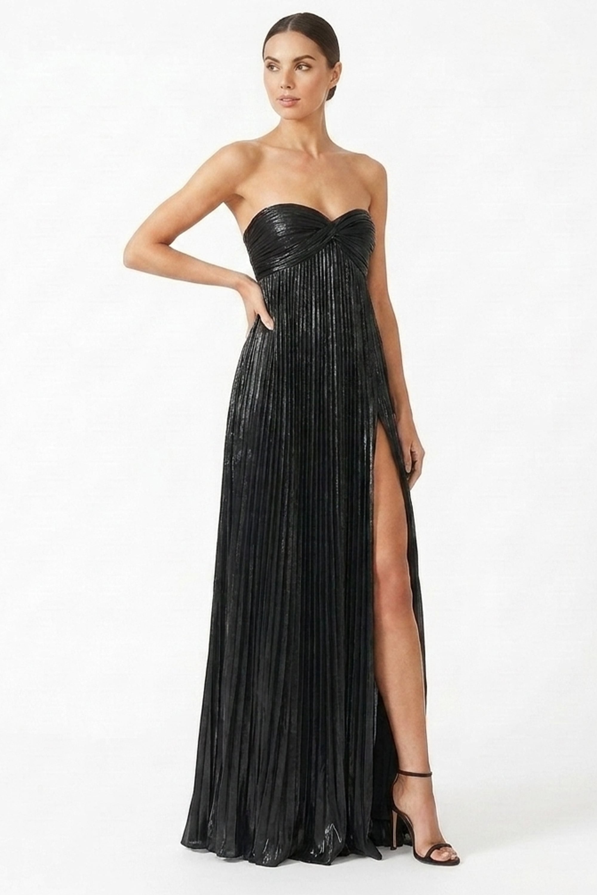 Adeline Strapless Evening Gown | JewelClues #color_black