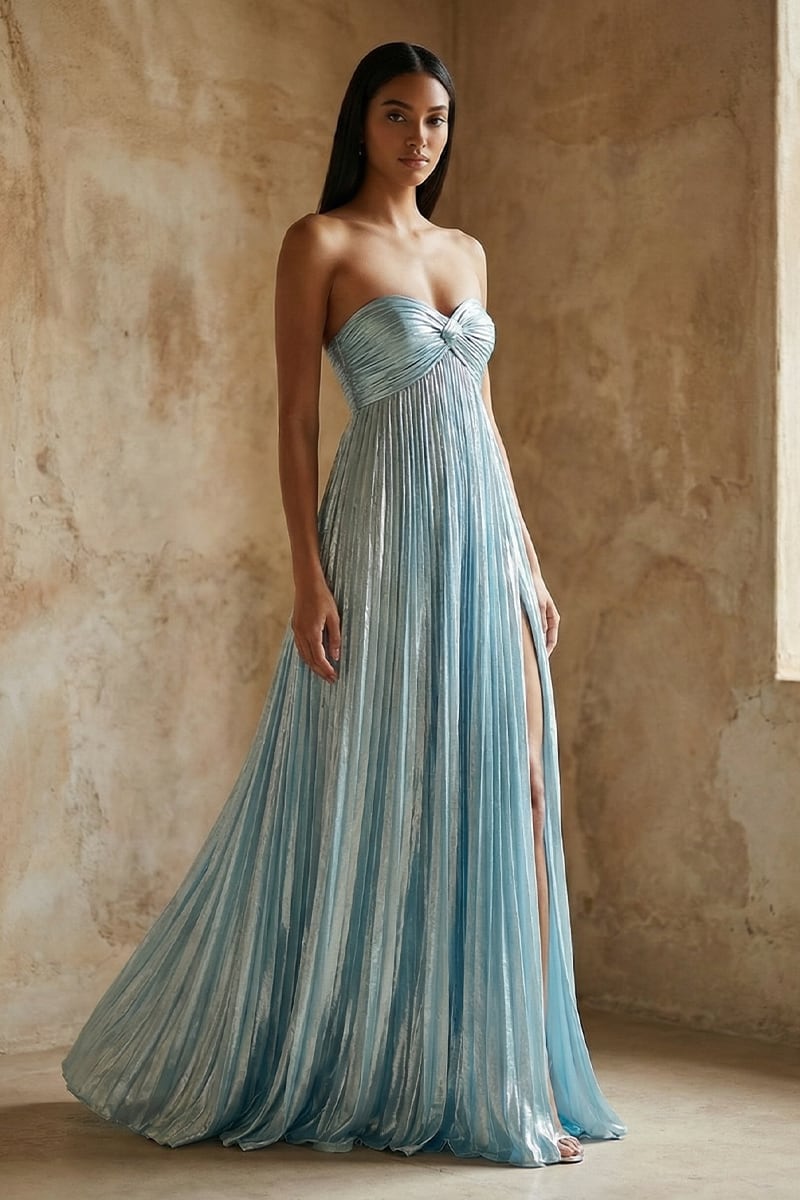 Adeline Strapless Evening Gown | JewelClues #color_sky blue