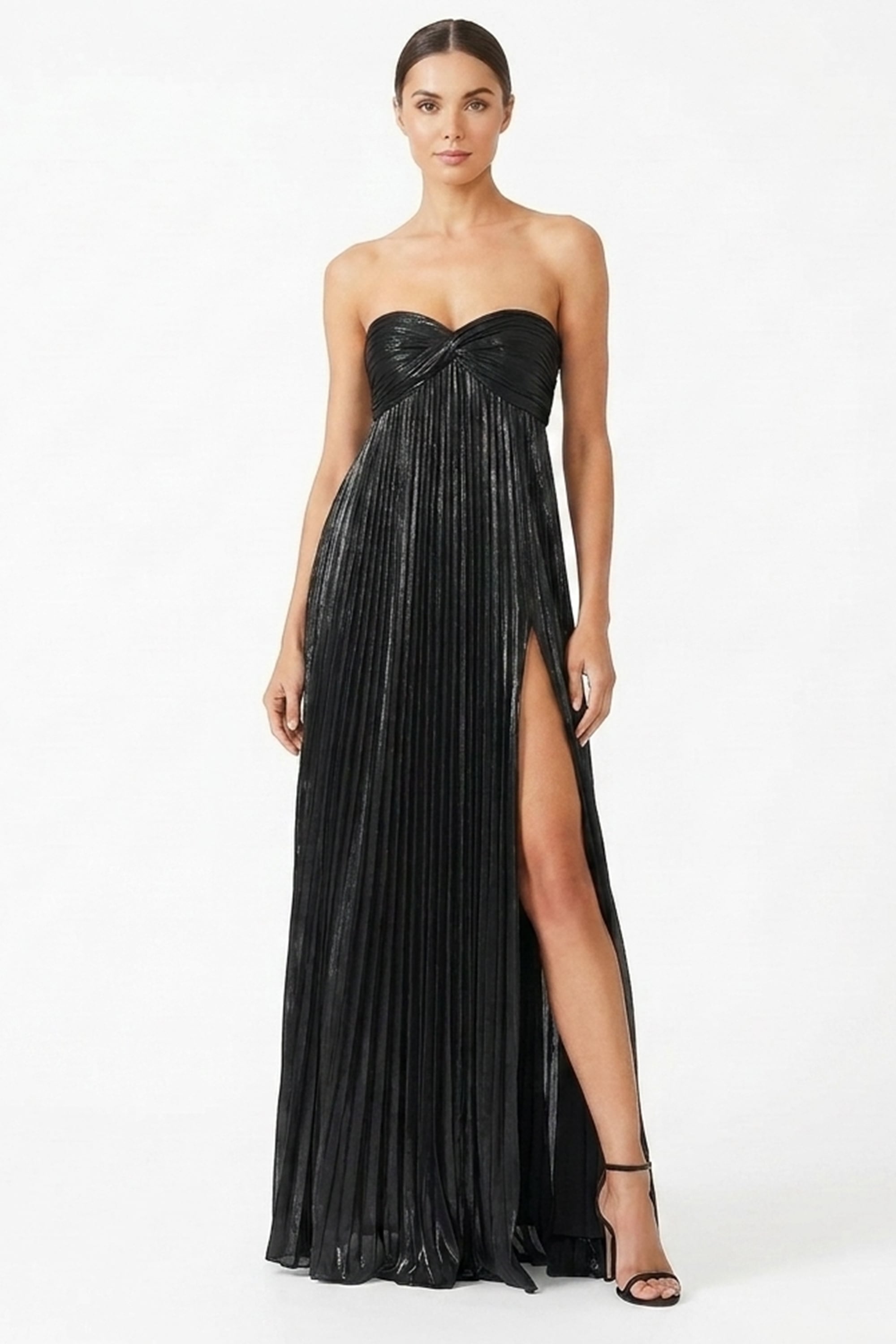 Adeline Strapless Evening Gown | JewelClues #color_black