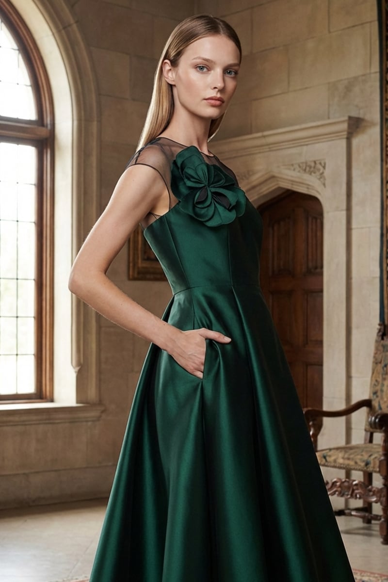 Adrianna High-Low Satin Gown | JewelClues