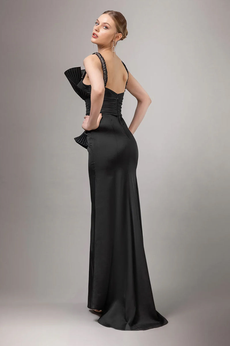 Alexandra Ruffled Maxi Dress | Jewelclues #color_black