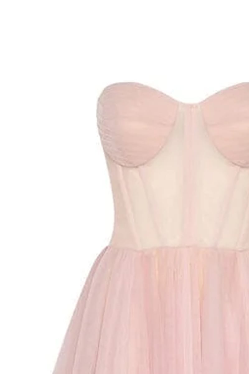 All For Love Strapless Tulle Midi Dress | Jewelclues | #color_blush