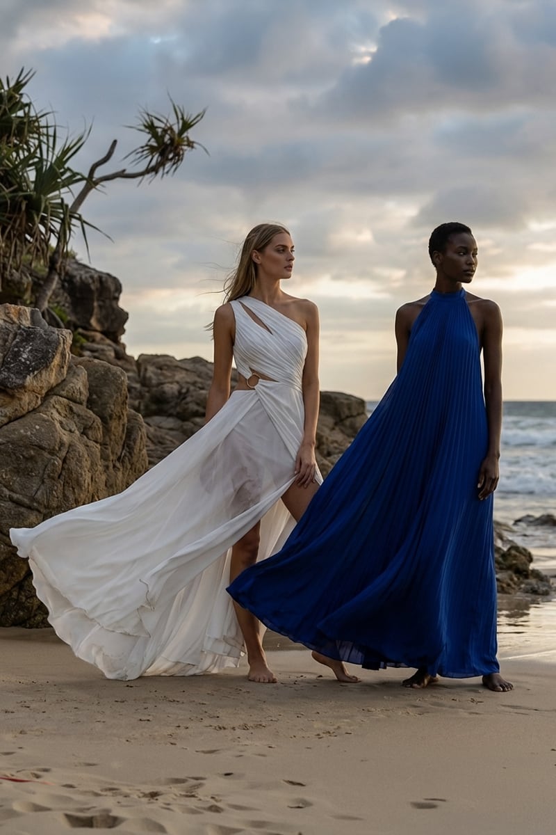 Althea One-Shoulder Chiffon Gown | JewelClues