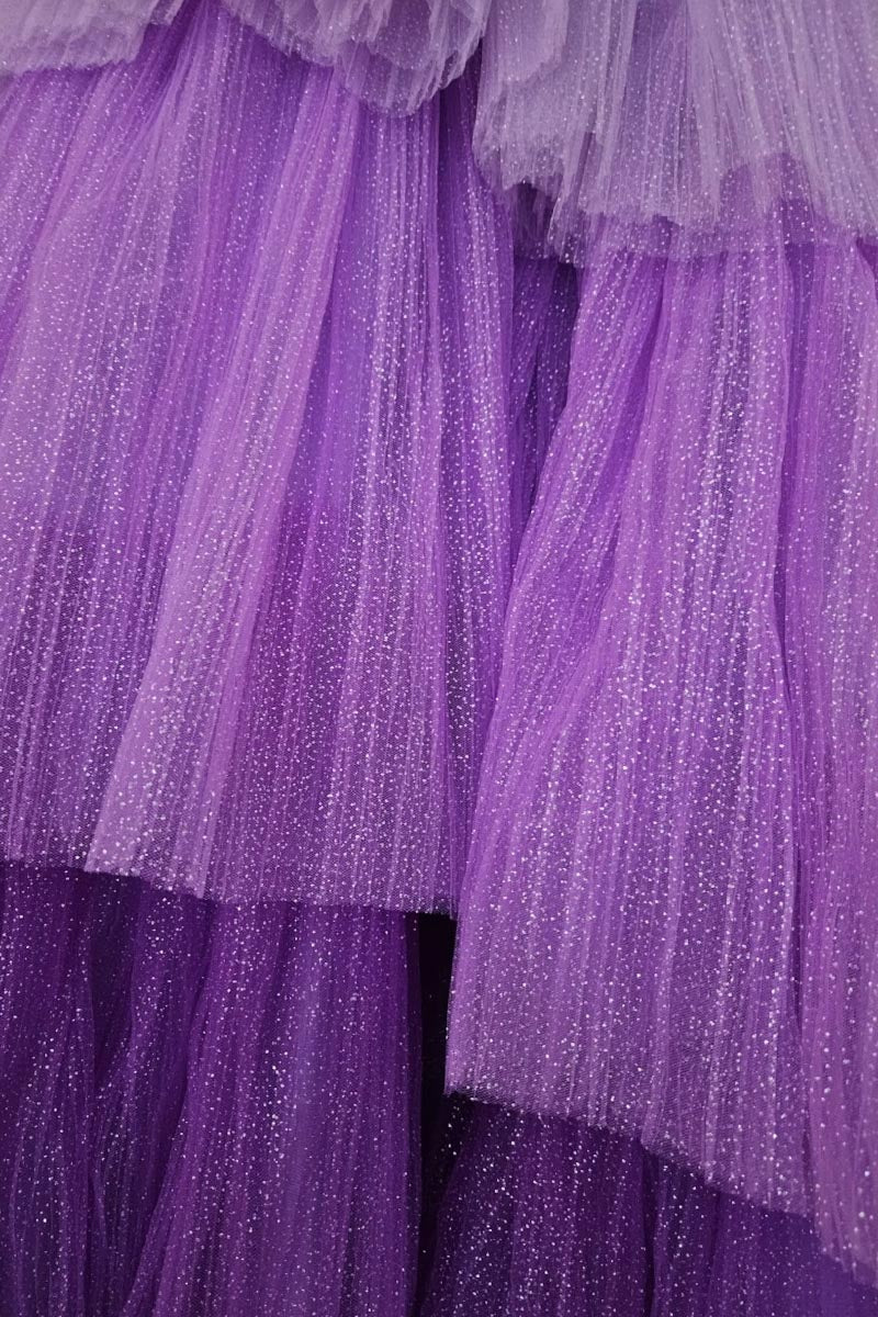 Amethyst Sparkly Tulle Mini Dress | JewelClues