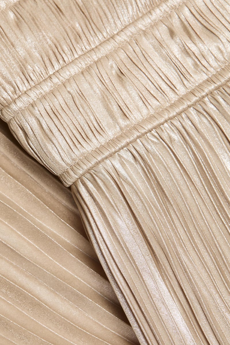 Anastasia Pleated Satin Gown | JewelClues