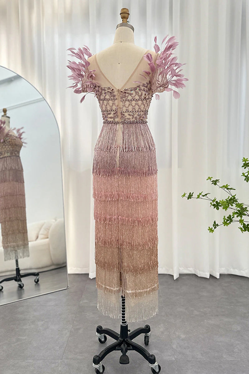 Aphrodite Tassel Midi Dress | Jewelclues