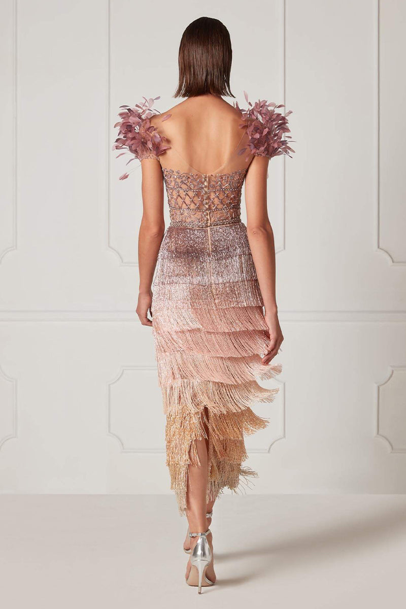 Aphrodite Tassel Midi Dress JewelClues