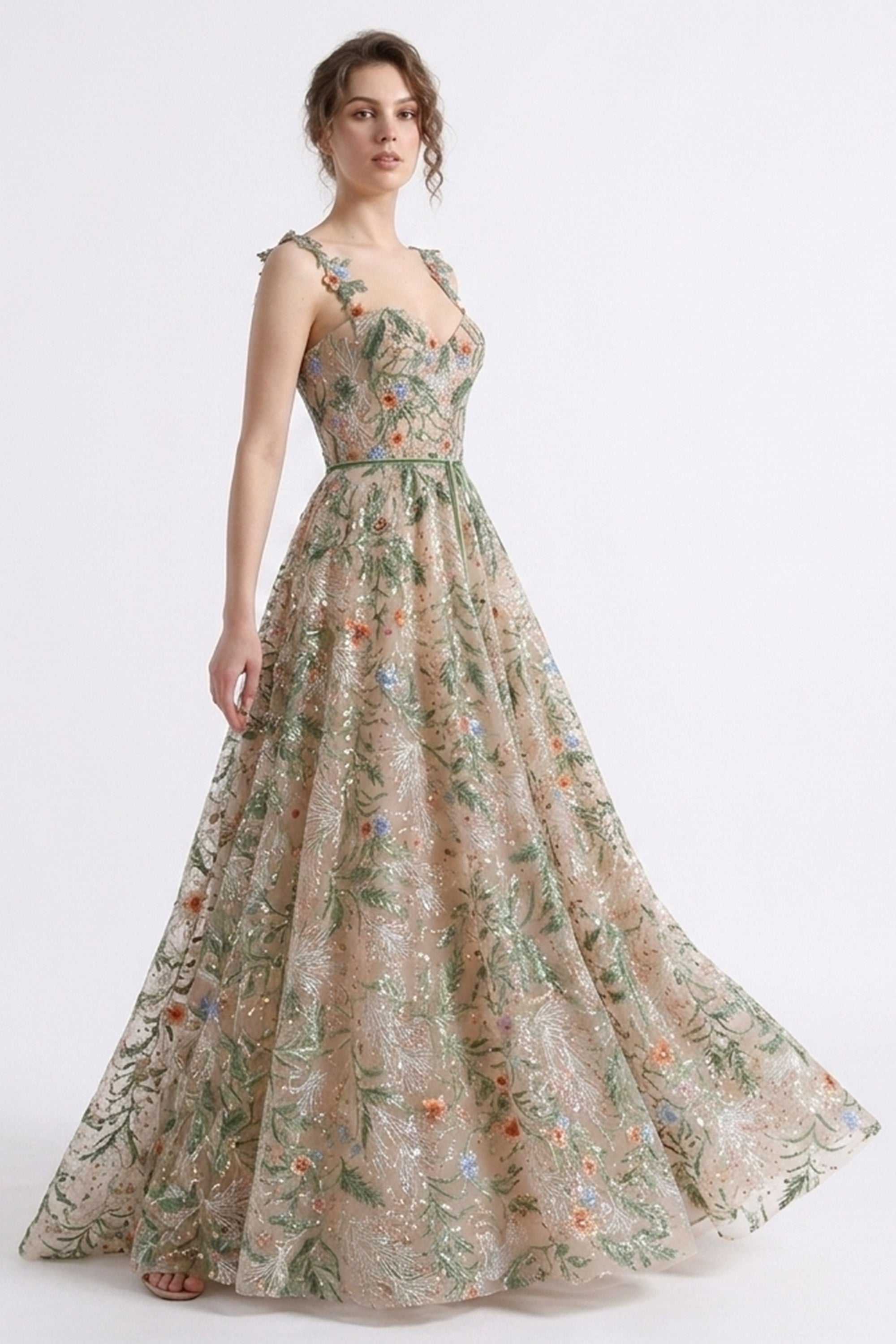 Artemis Embroidered Corset Gown | JewelClues