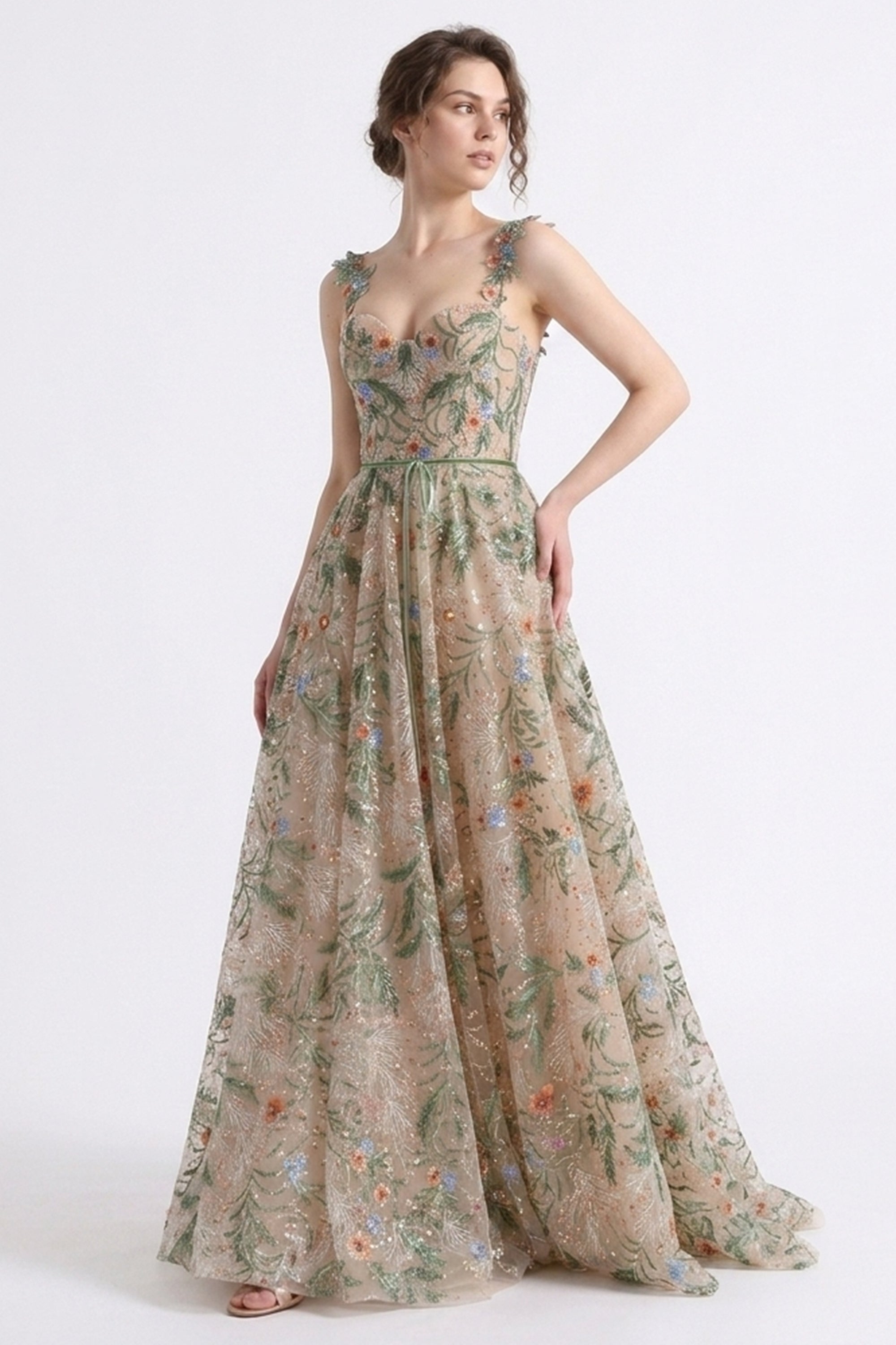 Artemis Embroidered Corset Gown | JewelClues