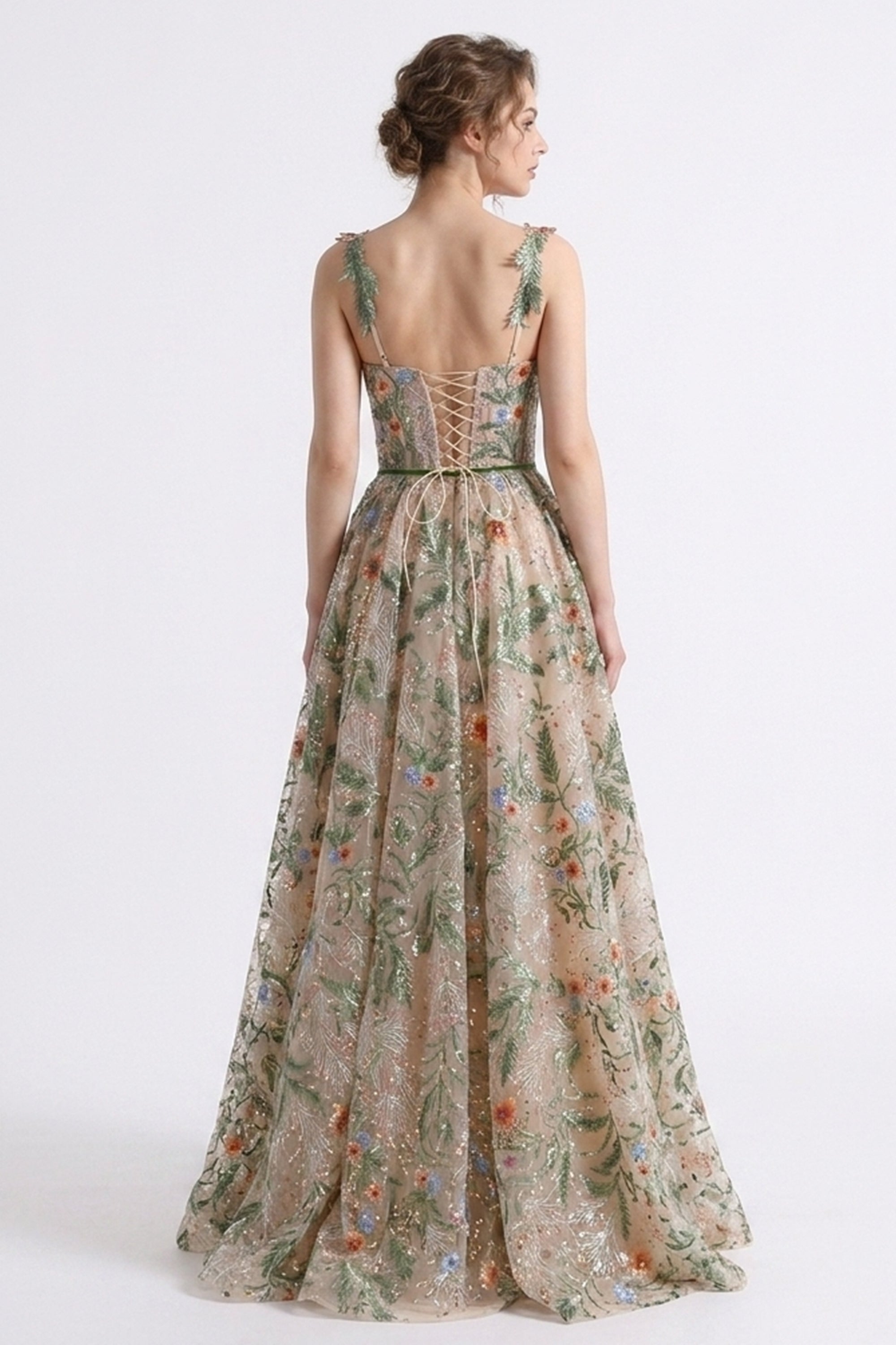 Artemis Embroidered Corset Gown | JewelClues