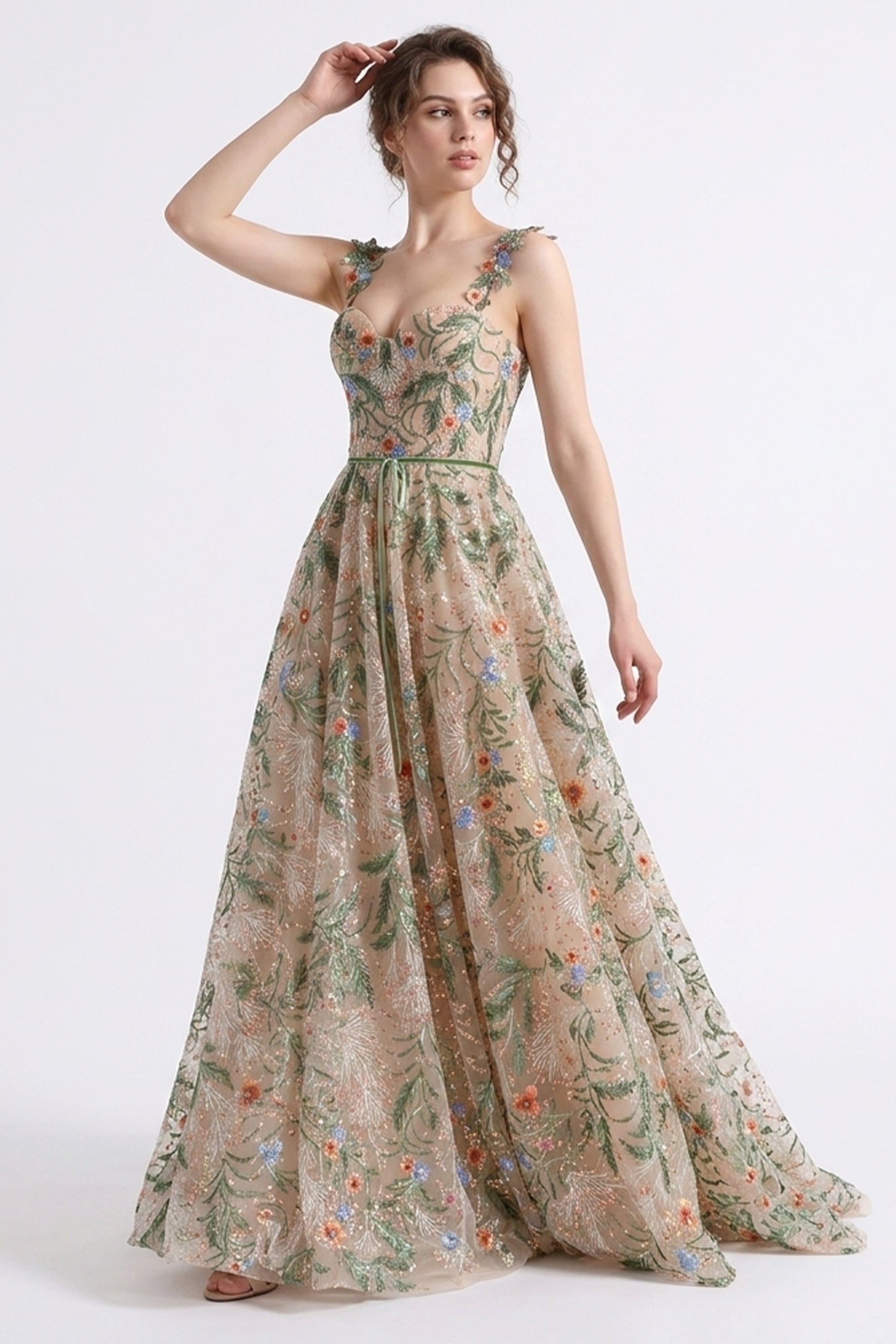 Artemis Embroidered Corset Gown | JewelClues