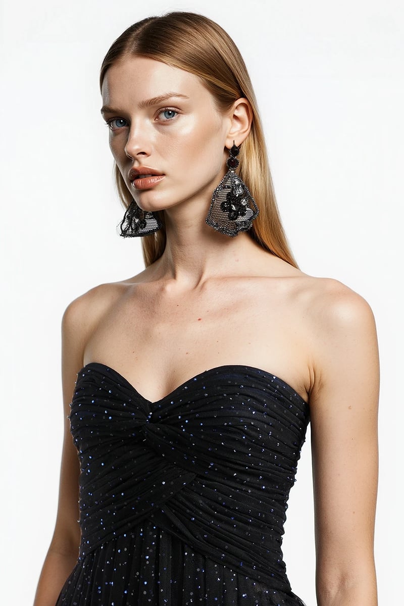 Astraya Sparkle Tulle Bustier Gown | Jewelclues