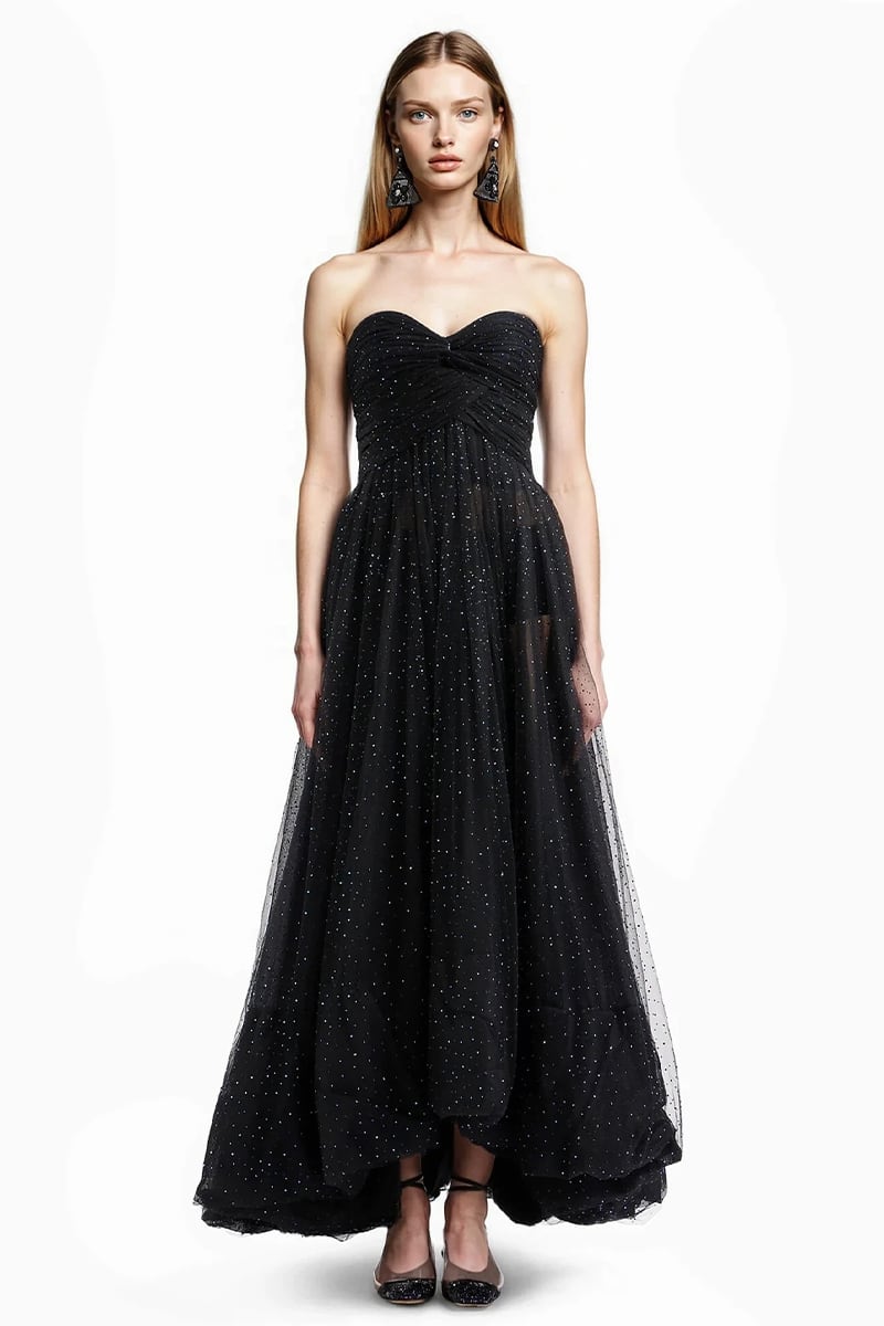 Astraya Sparkle Tulle Bustier Gown | Jewelclues