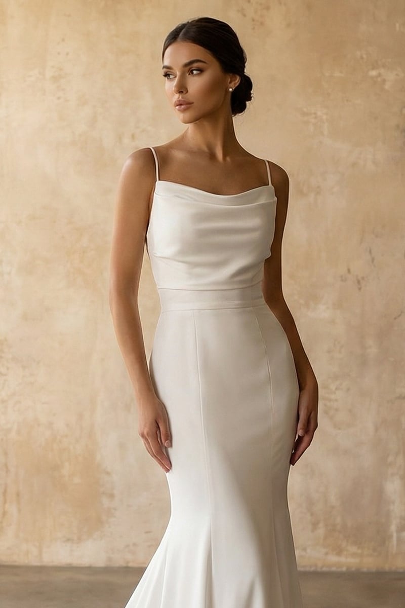 Athens Love Satin Bridal Gown | Jewelclues
