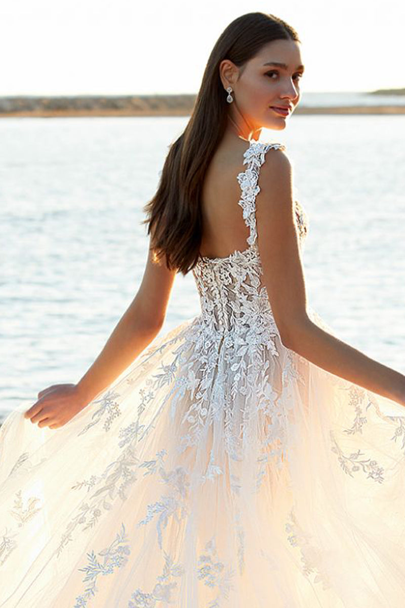 Color_Ivory | Athens Off-The-Shoulder A-line Wedding Dress | Jewelclues
