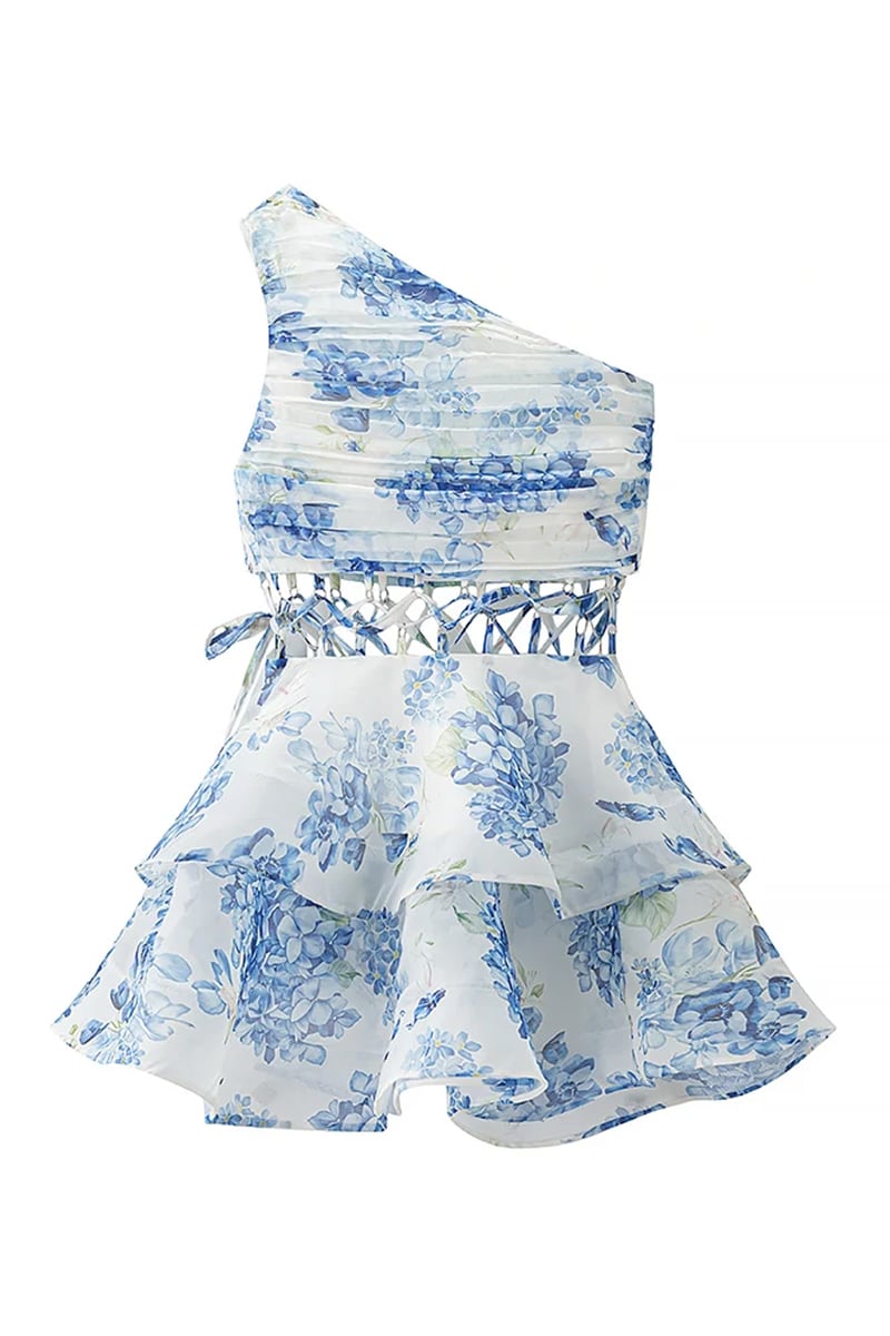 Aurelia One-Shoulder Floral Mini Dress | Jewelclues