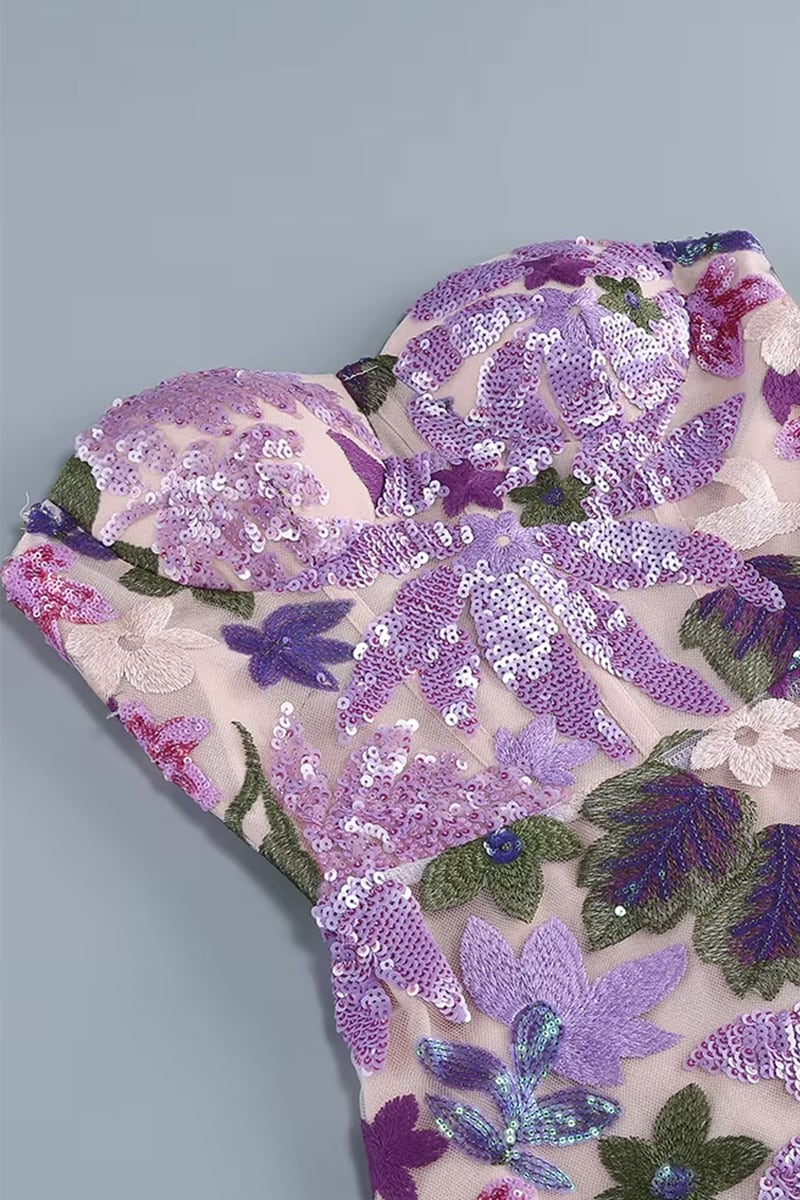 Aurelia Strapless Sequin Gown | Jewelclues