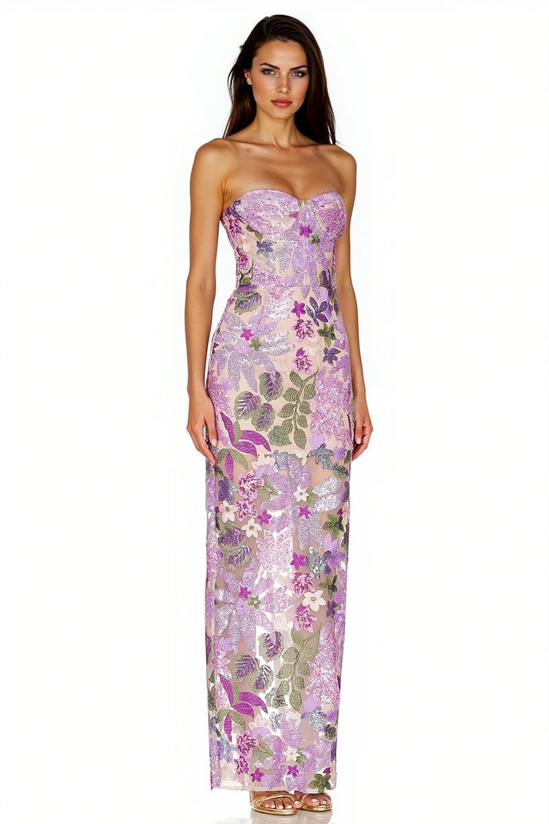 Aurelia Strapless Sequin Gown | Jewelclues