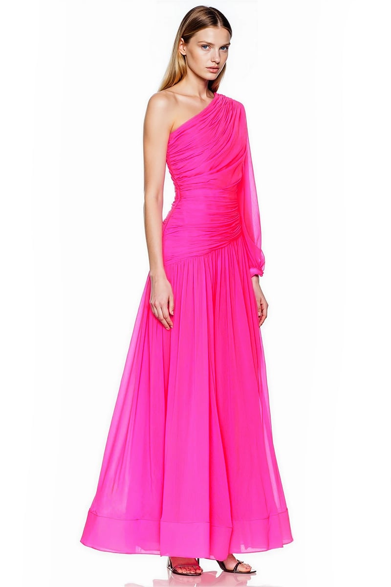Aurora One-Shoulder Tulle Gown | Jewelclues