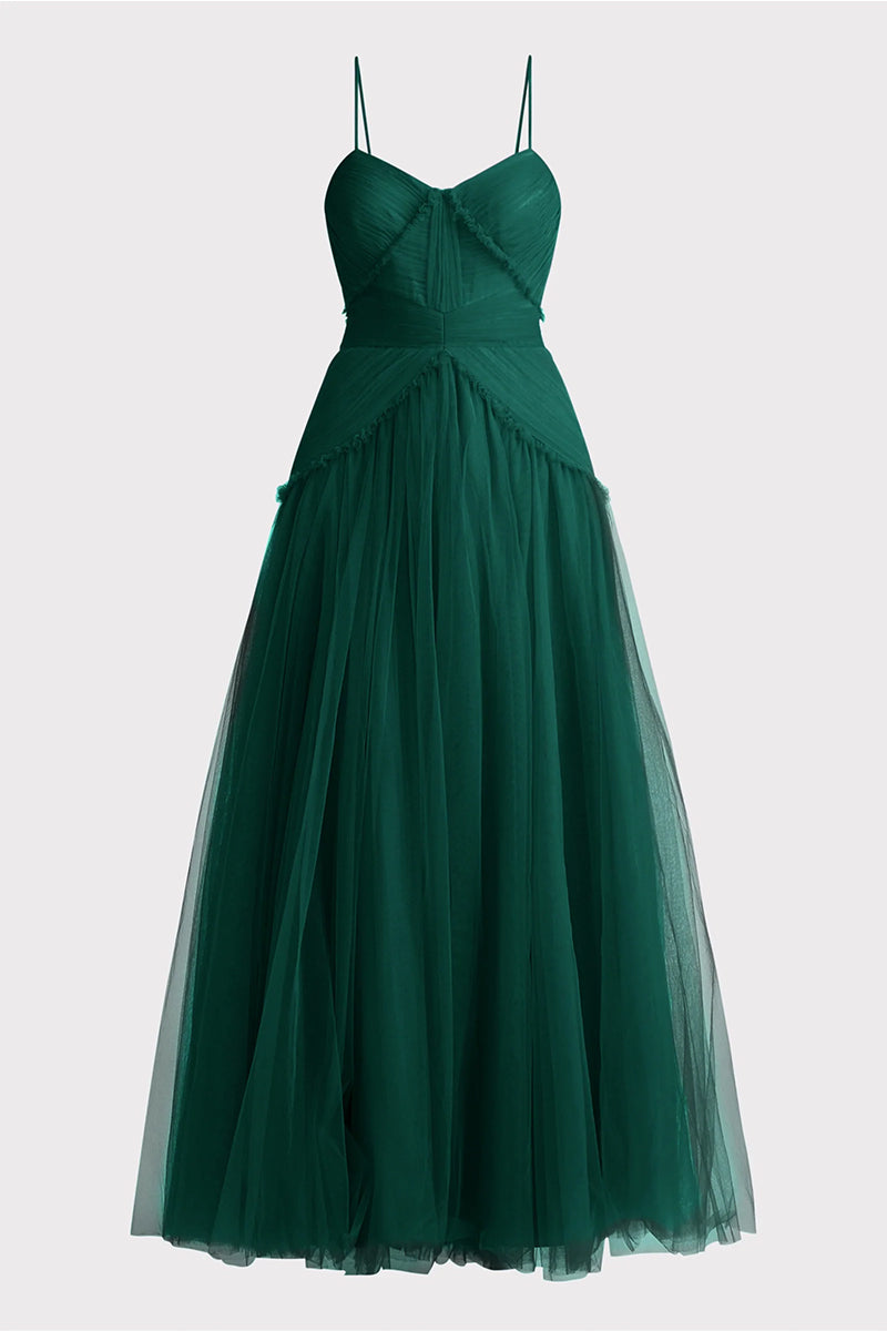 Avianna Tulle Maxi Dress | Jewelclues #color_green