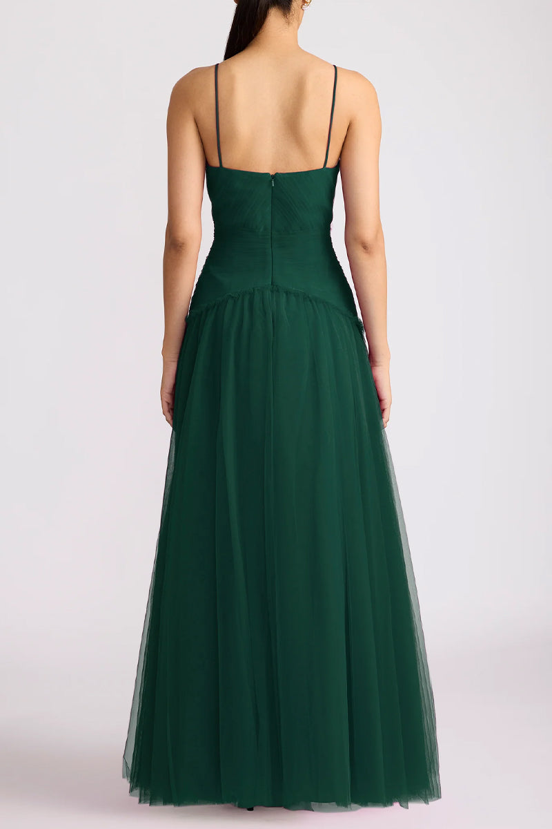 Avianna Tulle Maxi Dress | Jewelclues #color_green
