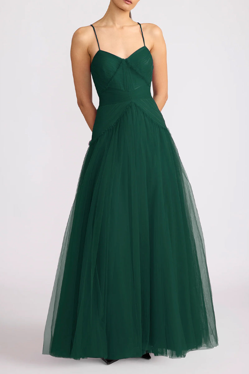 Avianna Tulle Maxi Dress | Jewelclues #color_green