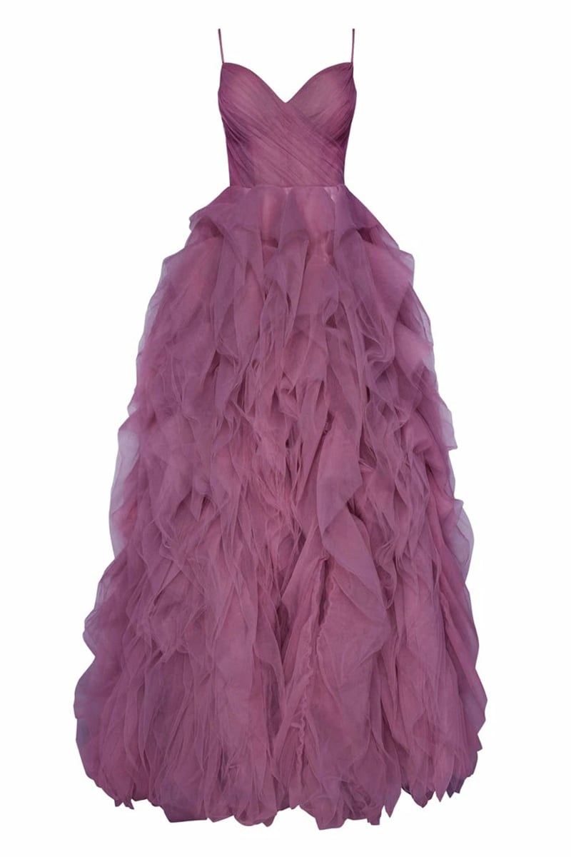 Beatrix Frill-Layered Couture Gown | JewelClues #color_purple