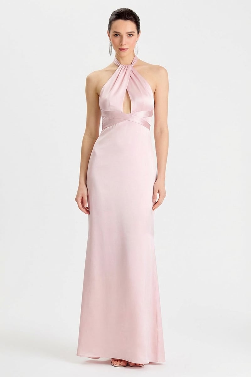 Bianca Cutout Satin Maxi Dress
