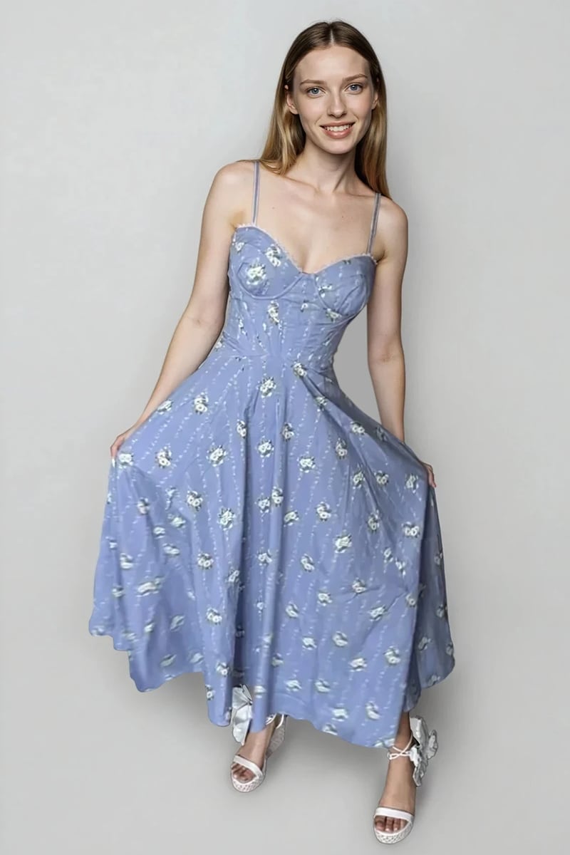 Celina Daisy Print Midi Dress | JewelClues