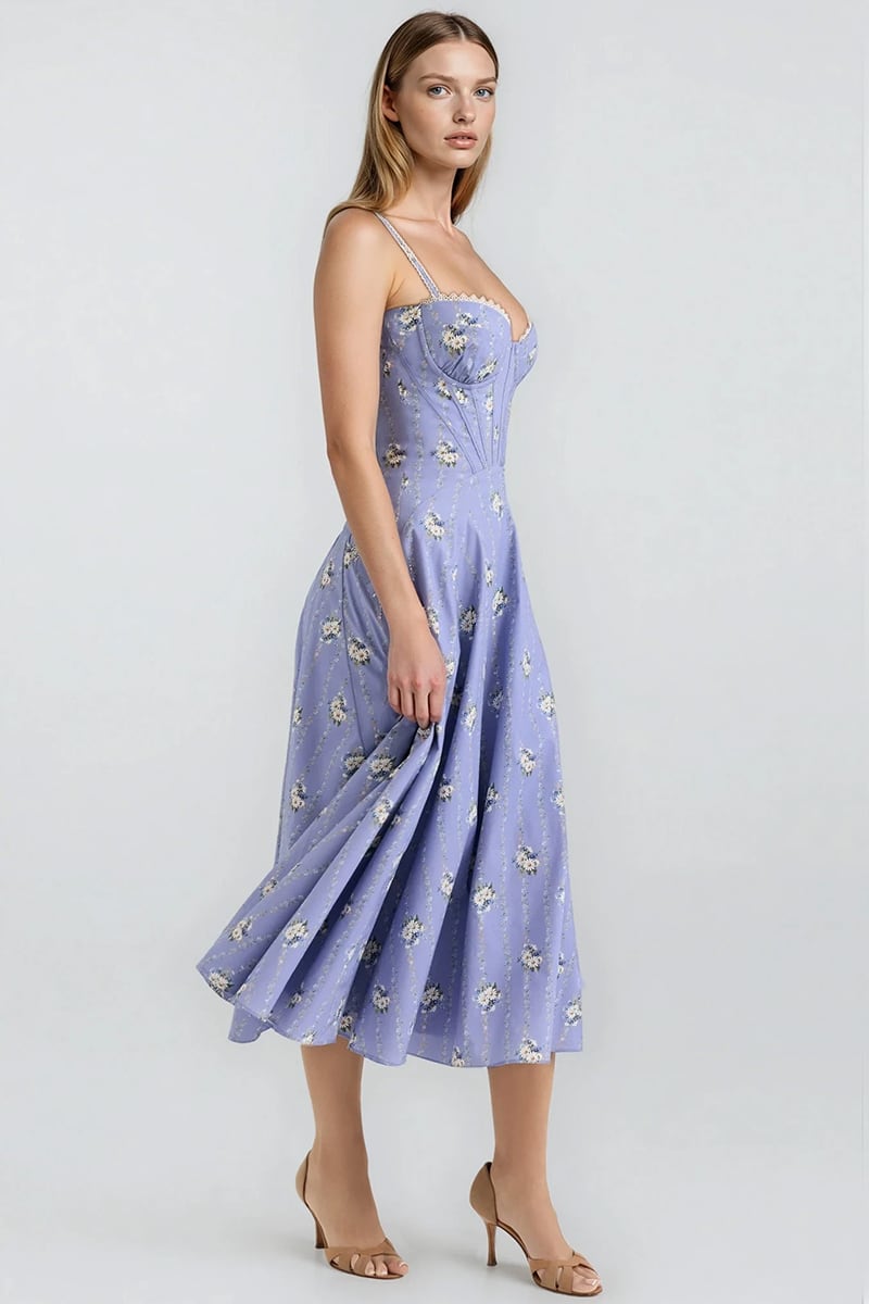 Celina Daisy Print Midi Dress | JewelClues