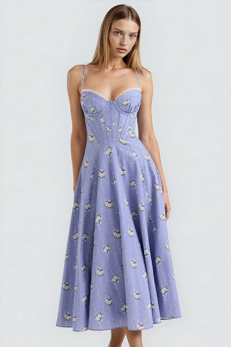 Celina Daisy Print Midi Dress | JewelClues