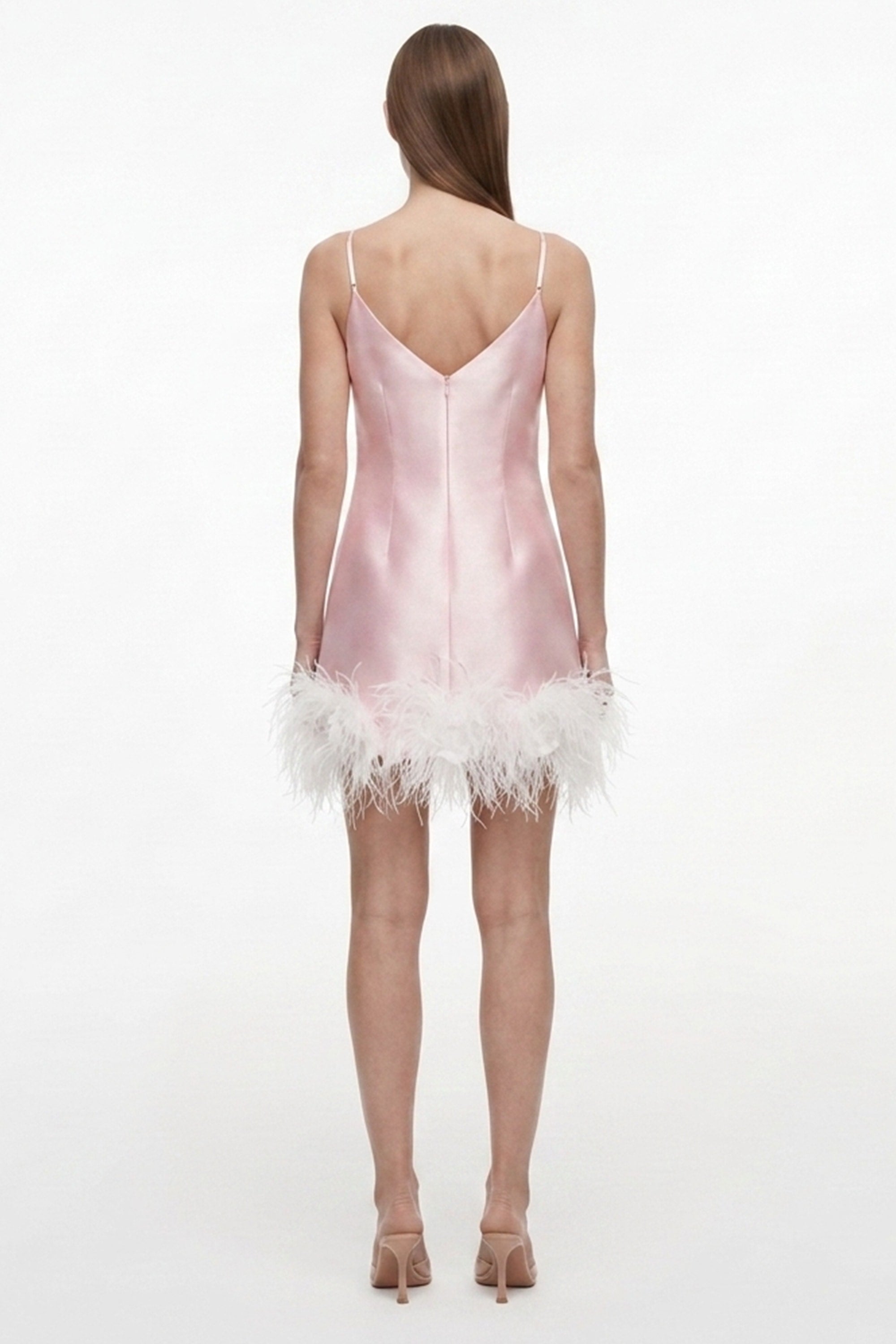 Clio Taffeta Feather Mini Dress | JewelClues