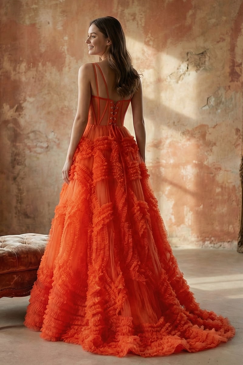 Coralie Ruffled Tulle Gown | Jewelclues