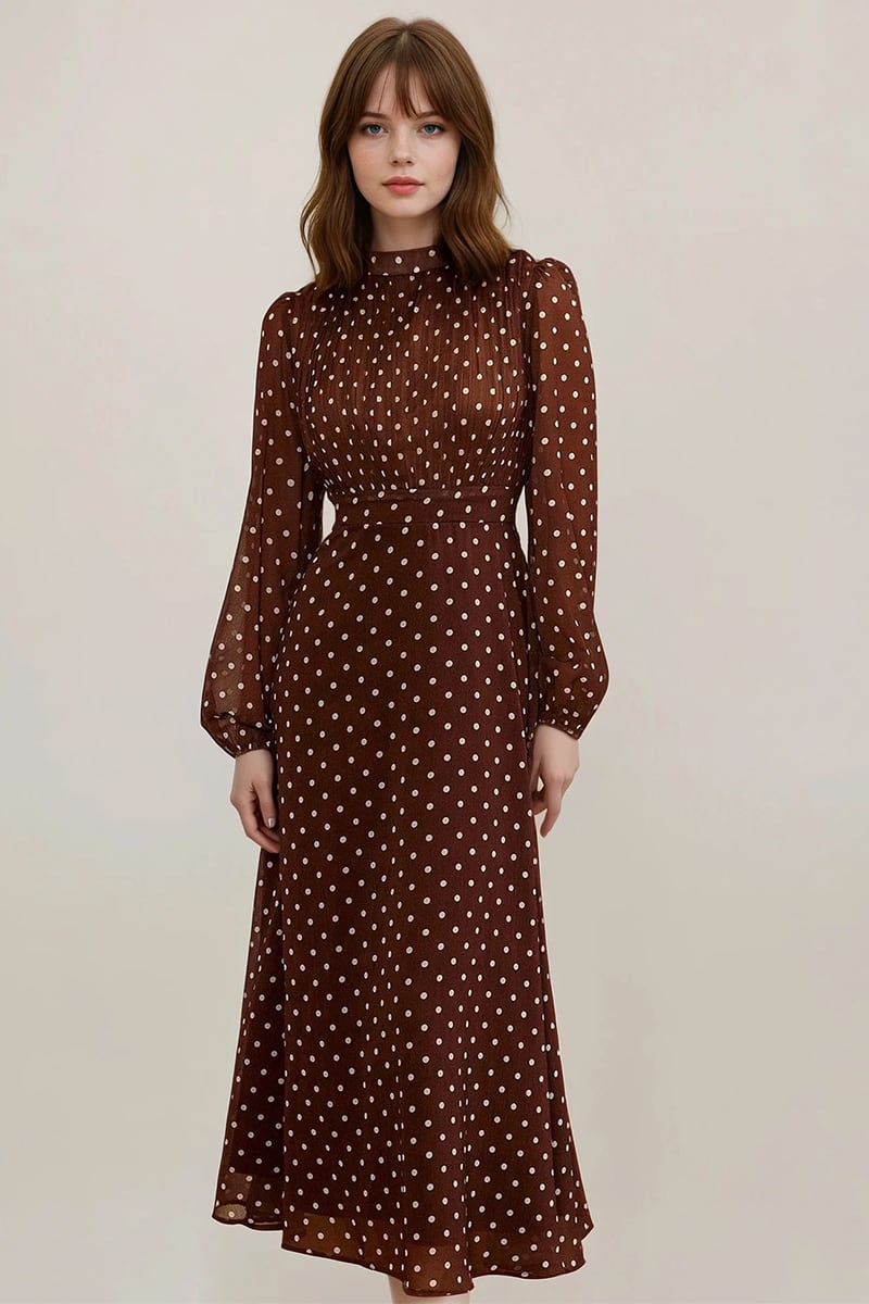 Cornelia Polka Dots Midi Dress | Jewelclues