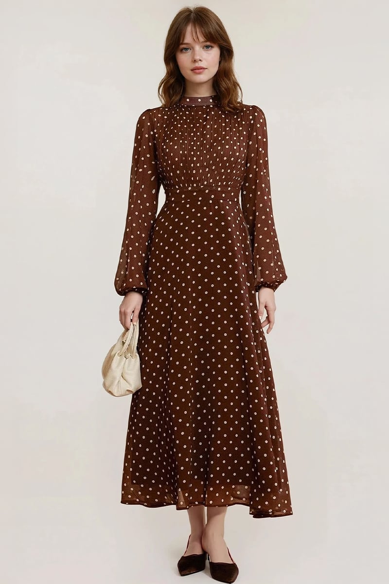 Cornelia Polka Dots Midi Dress | Jewelclues