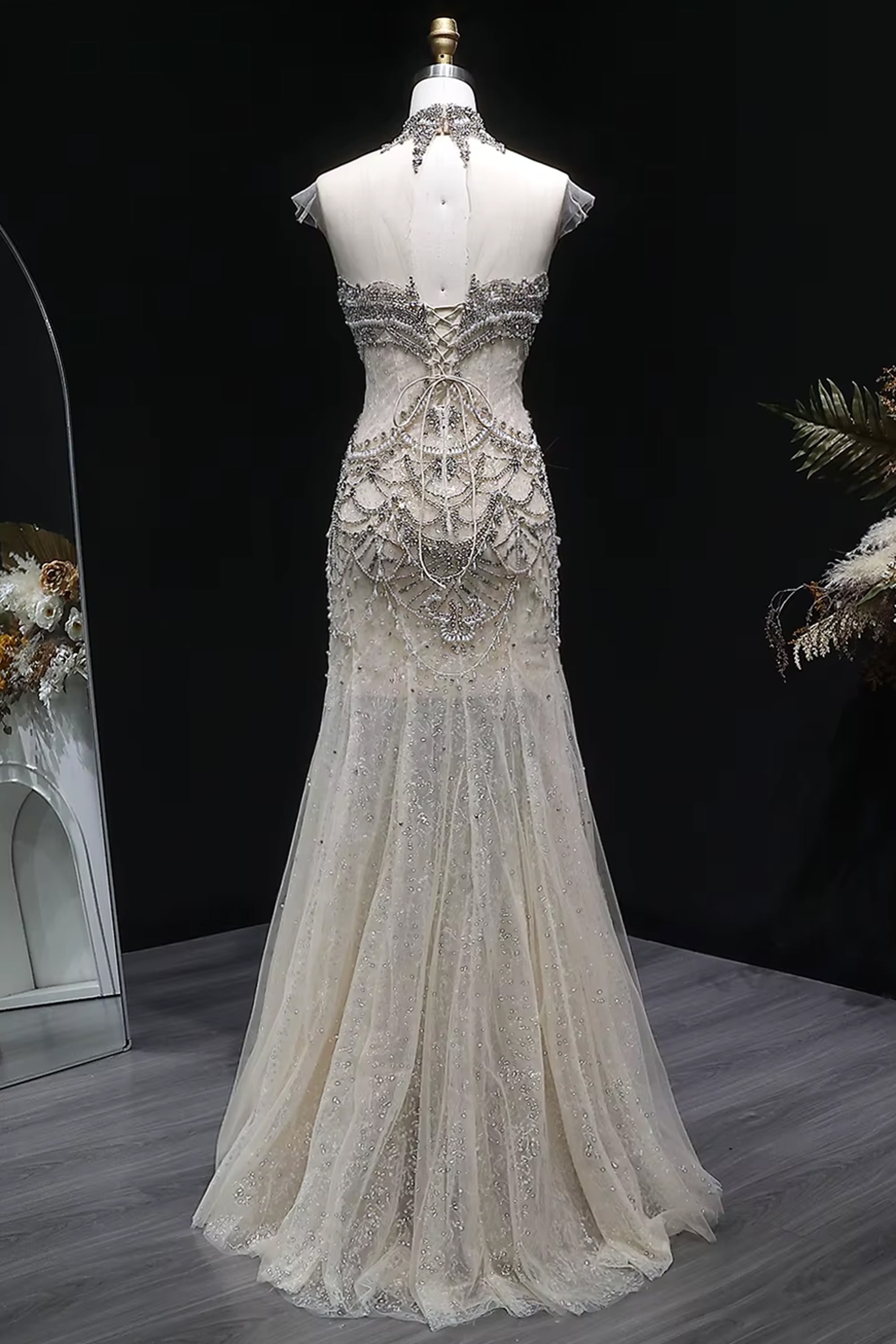 Cosette Crystal Embroidered Gown | JewelClues