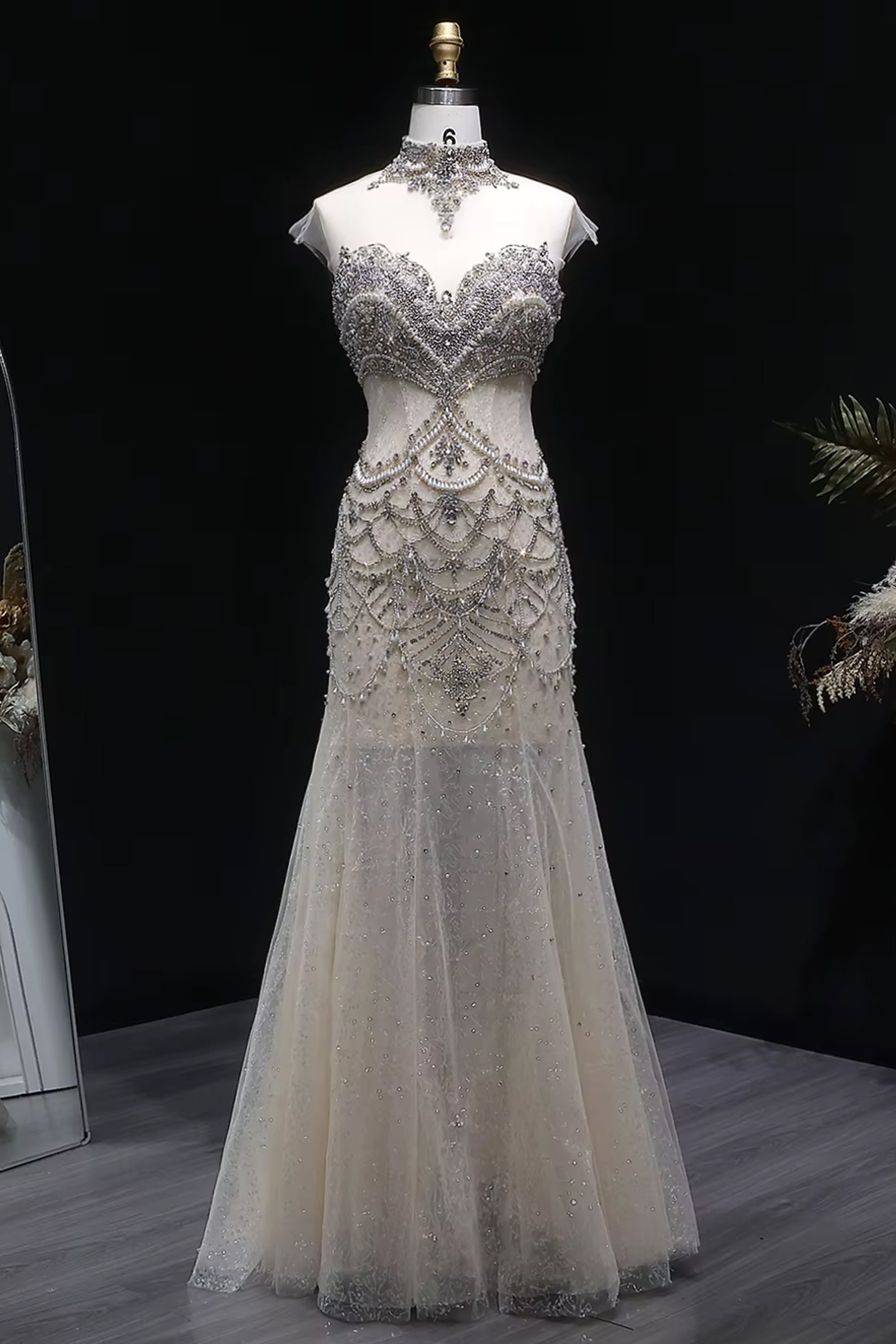Cosette Crystal Embroidered Gown | JewelClues