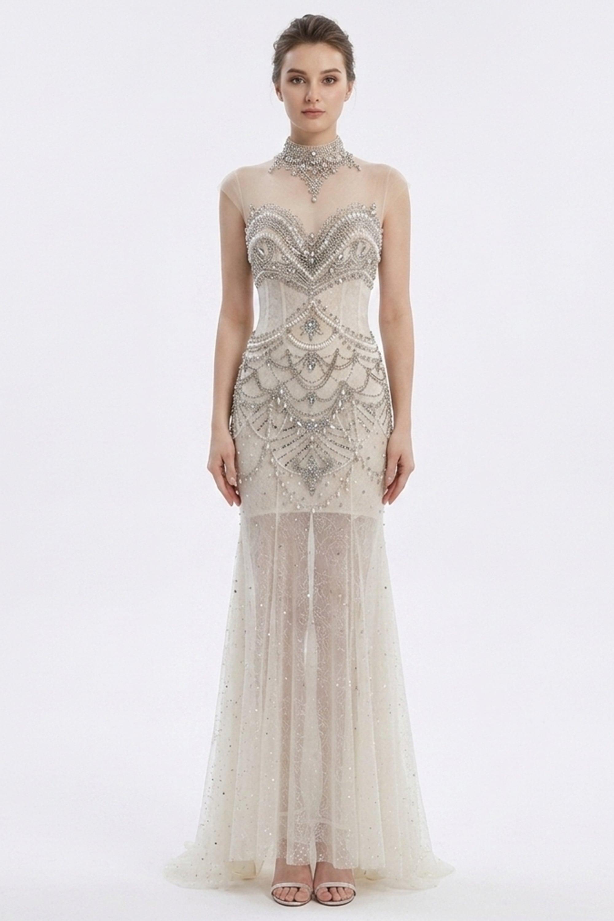 Cosette Crystal Embroidered Gown | JewelClues