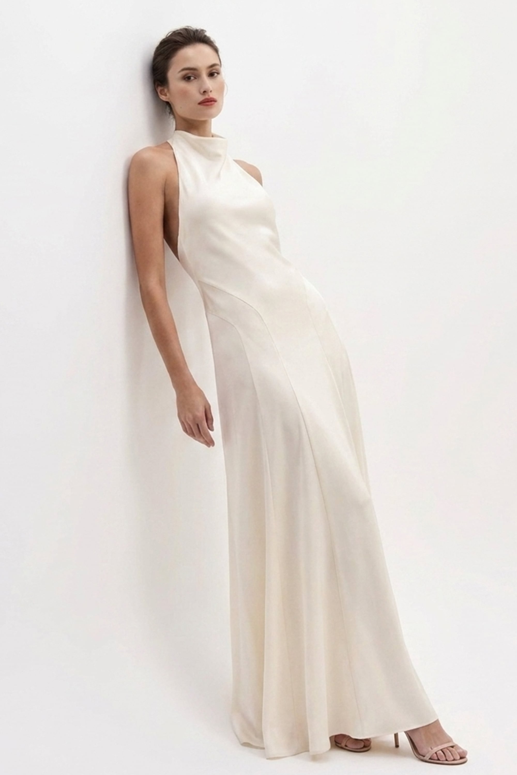 Daphne Backless Satin Gown | JewelClues