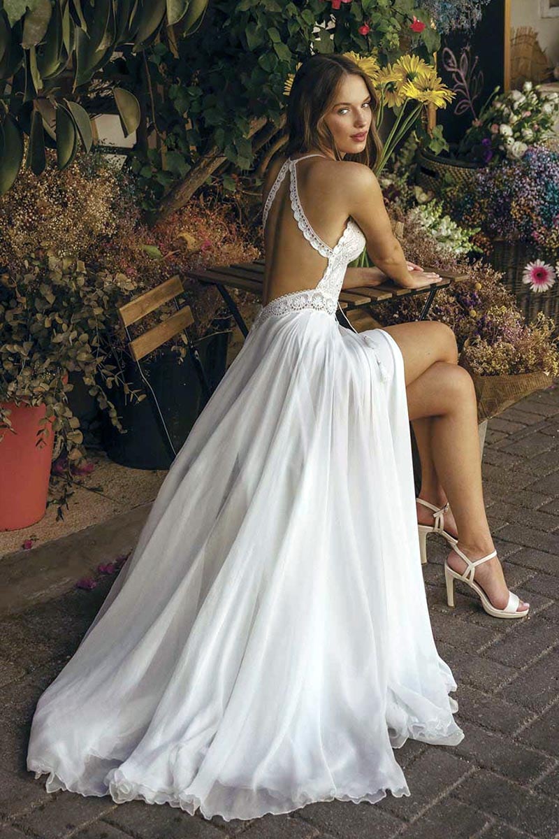 Divine Loveliness Lace A-line Wedding Dress | Jewelclues