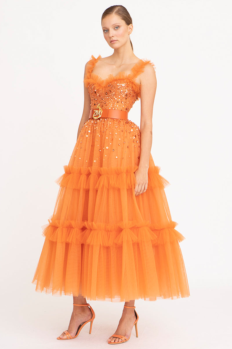Divine Sweetheart Sequin Beaded Tulle Evening Dress | Jewelclues