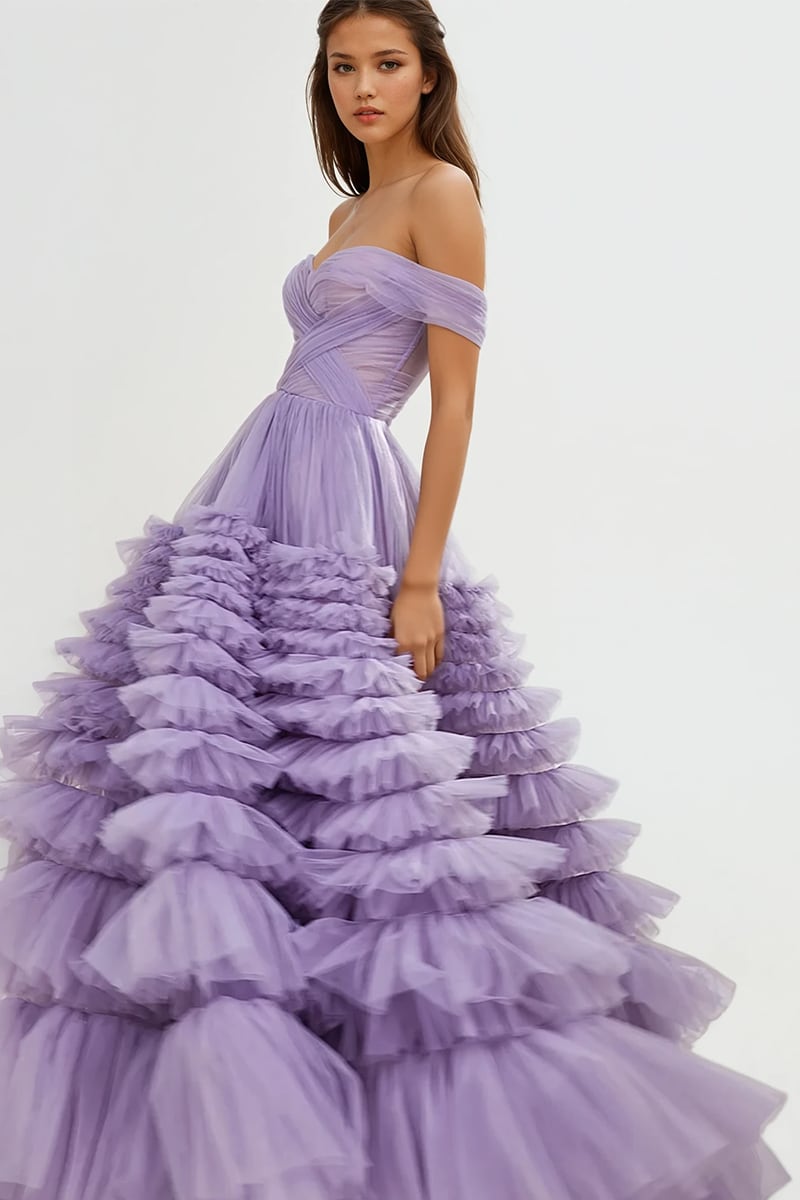 Duchess Off-The-Shoulder Prom Maxi Dress | Jewelclues