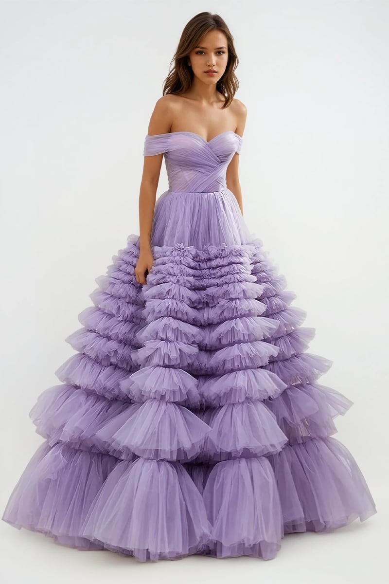 Duchess Off-The-Shoulder Prom Maxi Dress | Jewelclues