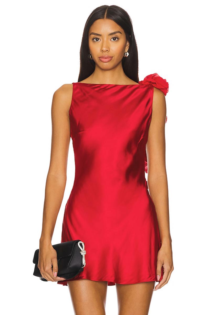 Duval Satin Backless Mini Dress | Ready-To-Ship Duval Satin Backless Mini Dress | Ready-To-Ship