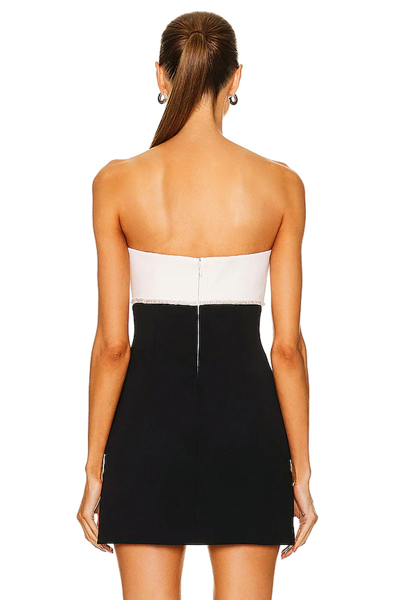 Elegance Bow Strapless Bandage Mini Dress | Jewelclues