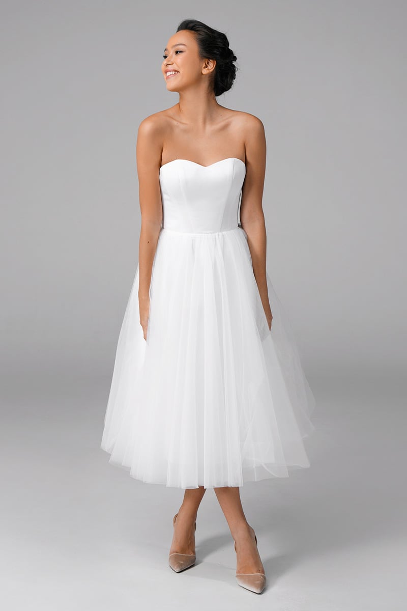 Elizabeth Strapless Midi Dress | Jewelclues 