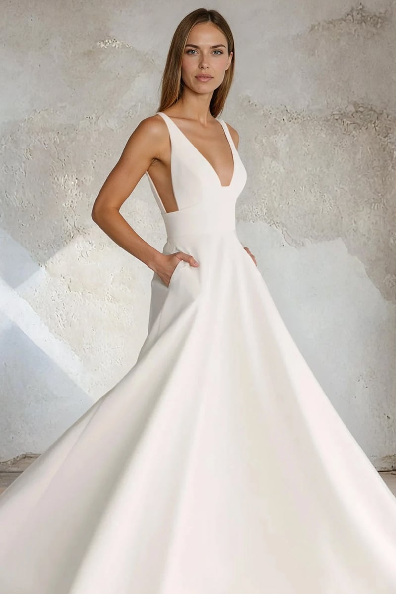 Elysia A-Line Wedding Gown | Jewelclues
