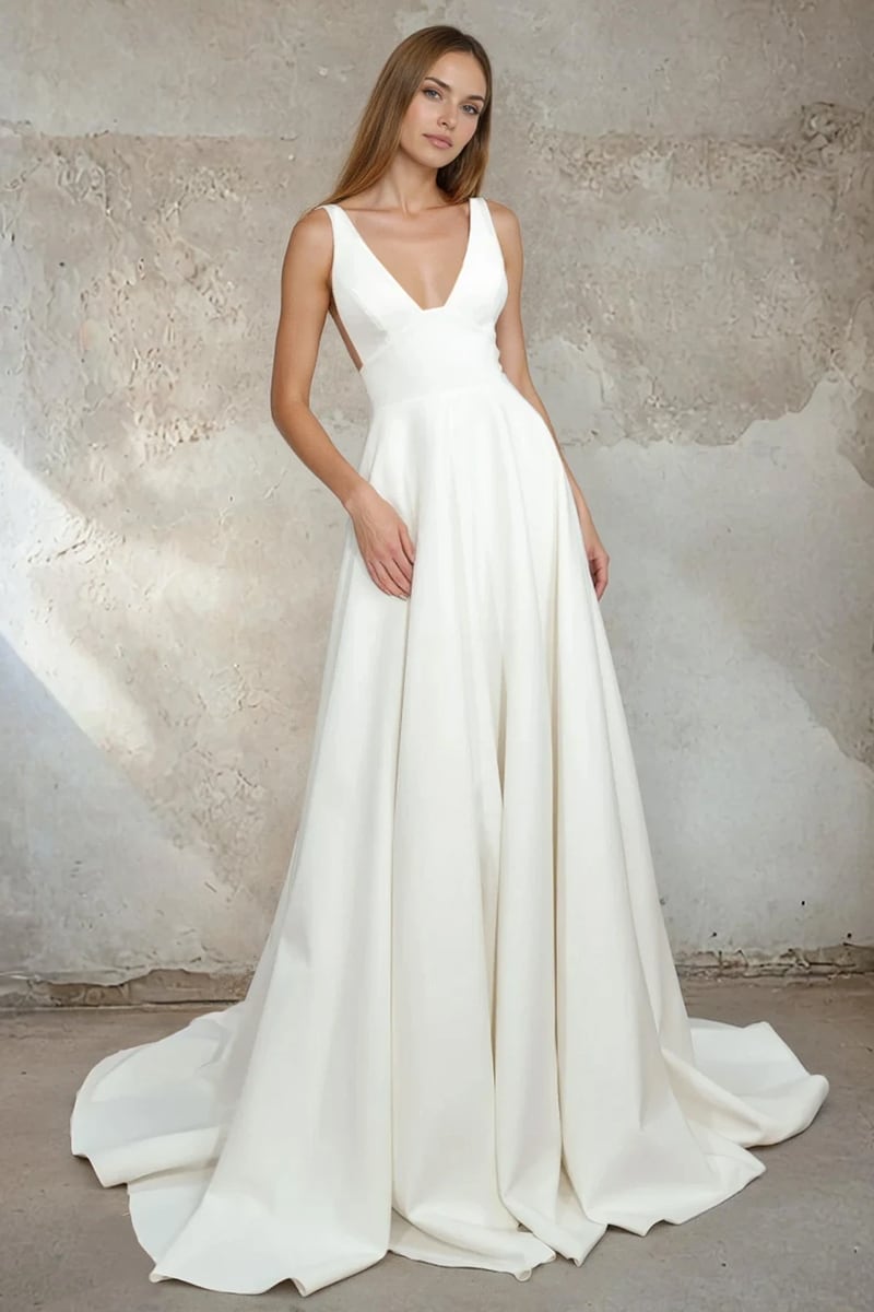 Elysia A-Line Wedding Gown | Jewelclues