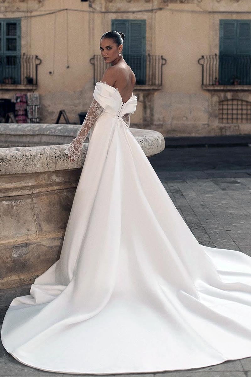 Endless Dedication Off-the-Shoulder Wedding Dress | Jewelclues