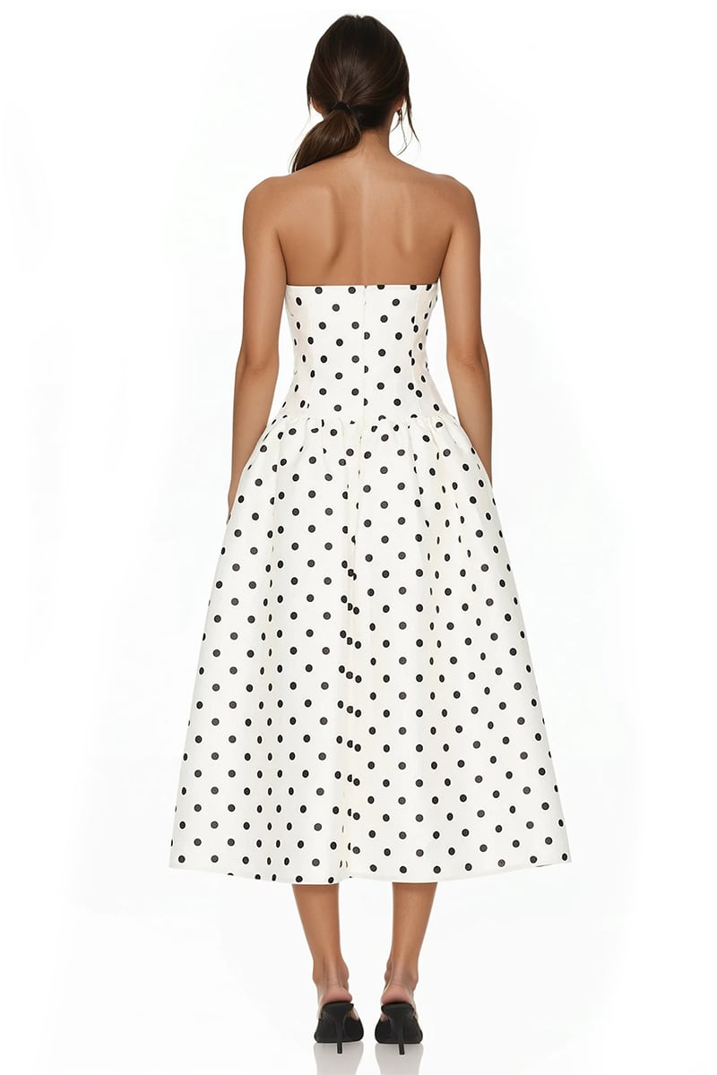 Ennis Polka Dot Midi Dress | Jewelclues